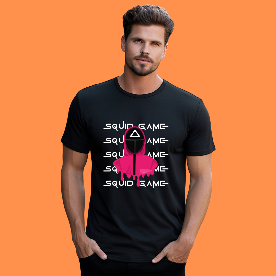 SQUID GAME DOUBLE MAN T-Shirt, 100% Cotton